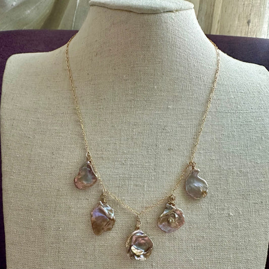 Pearl Blossom Necklace | Gold Filled Collection by Bella Adornia