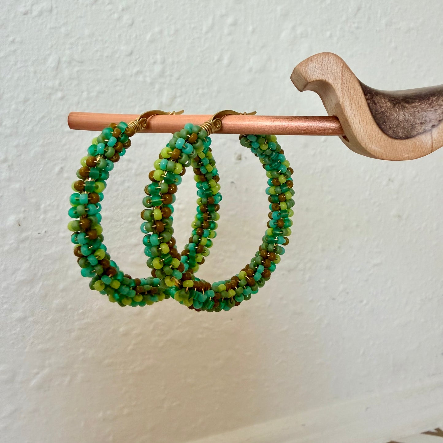 Orbit Hoops - Beaded Earrings Collection by Bella Adornia