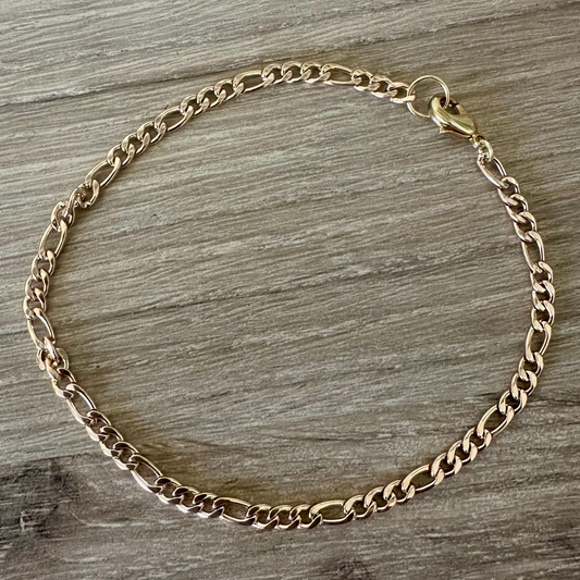 Figaro Chain Anklet | Gold Filled Collection by Bella Adornia