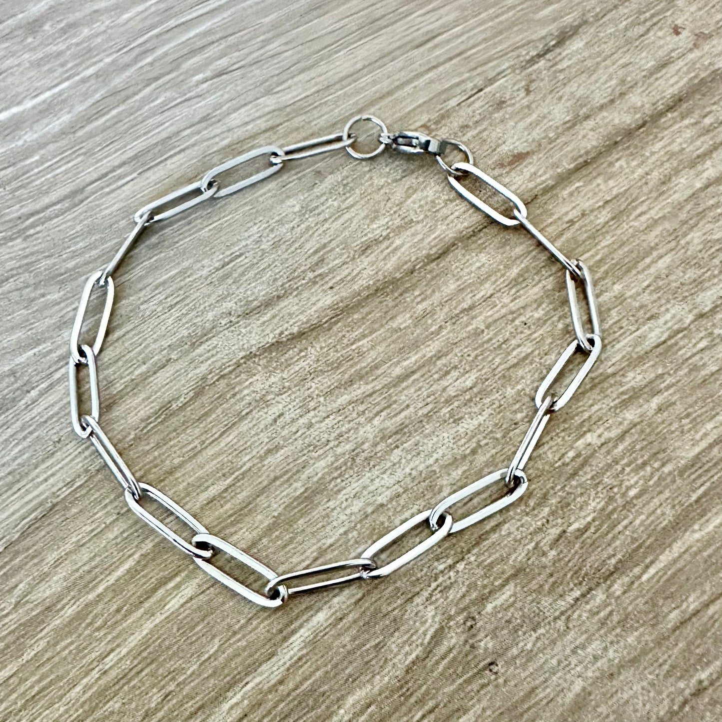 SS Paperclip Chain Bracelet | Stainless Steel Collection by Bella Adornia