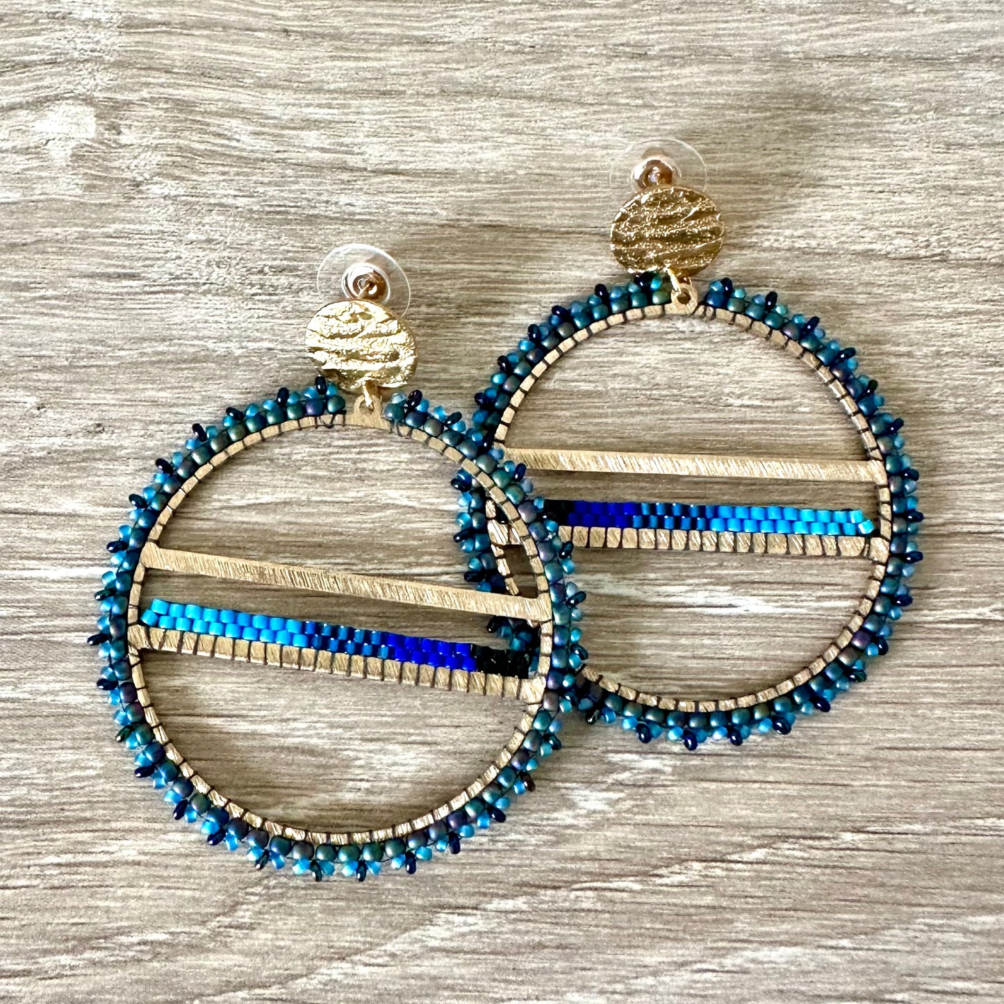 Radiant Circle Earrings | Beaded Earrings Collection by Bella Adornia