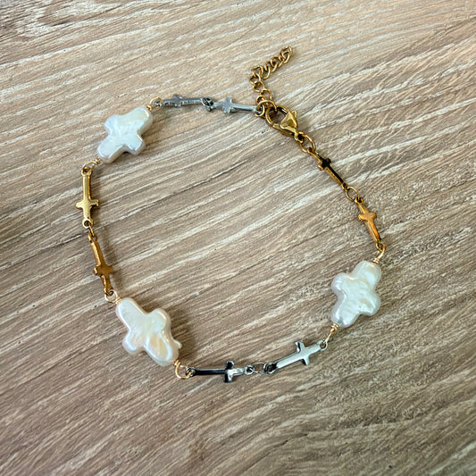Sanctuary Pearl Bracelet | Mixed Metal Collection