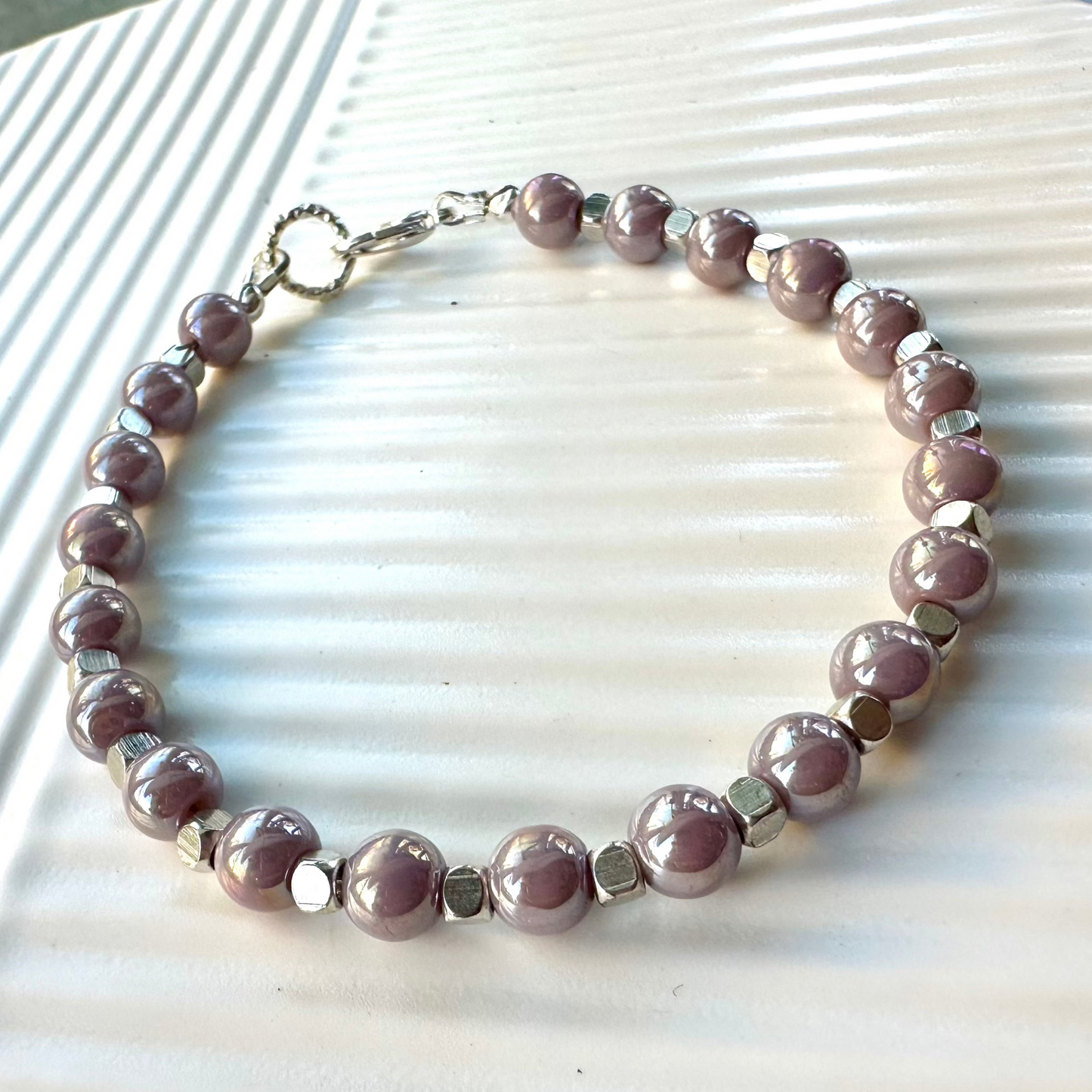 Silver Lilac Bracelet