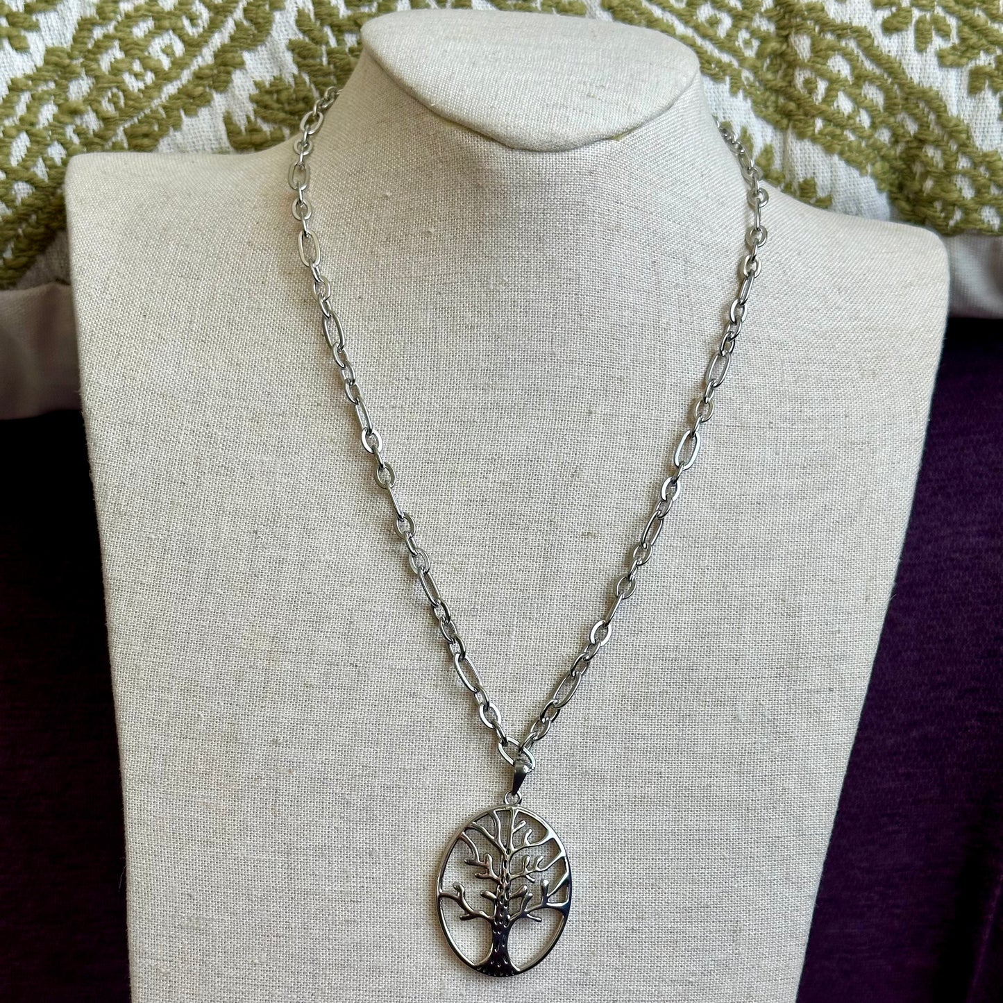 SS Tree of Life Necklace | Stainless Steel Collection by Bella Adornia