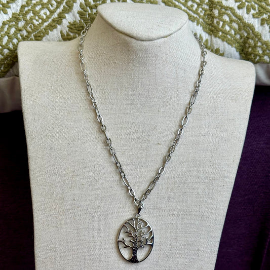 SS Tree of Life Necklace | Stainless Steel Collection by Bella Adornia