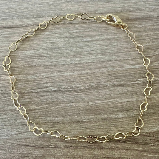 Love Chain Anklet | Gold Filled Collection by Bella Adornia