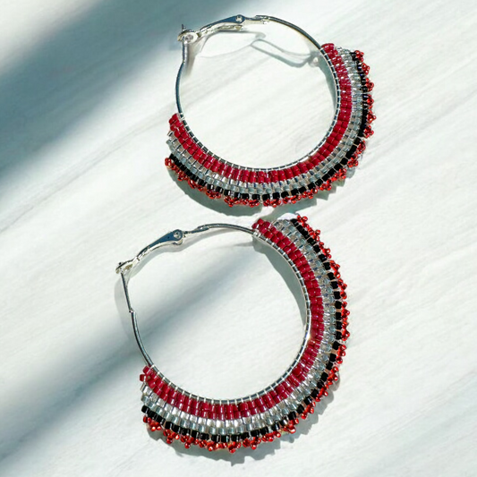 Crimson Eclipse Hoops