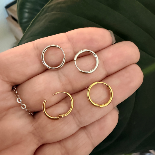 Classic Stainless Steel Huggie Earrings | Stainless Steel Collection