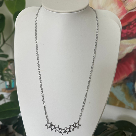 Starlit Cascade Necklace | Stainless Steel Collection by Bella Adornia