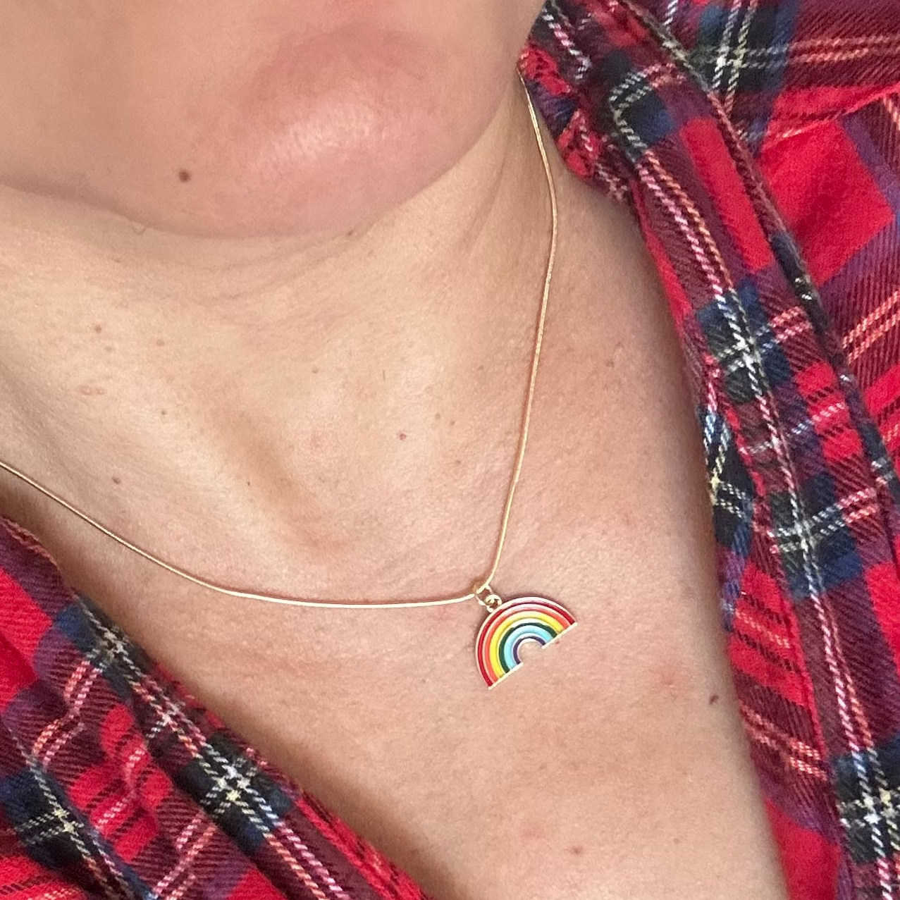 Rainbow Pendant Necklace | Gold Filled Collection by Bella Adornia