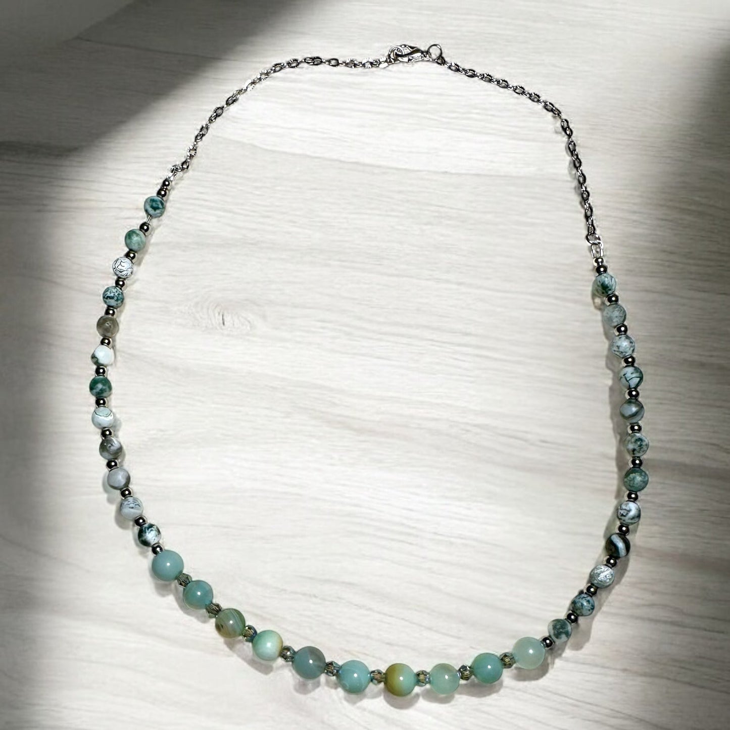 Serene Agate Gemstone Necklace