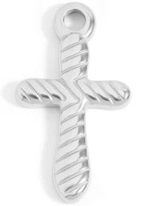 Textured Cross Pendant | Stainless Steel Pendant Collection